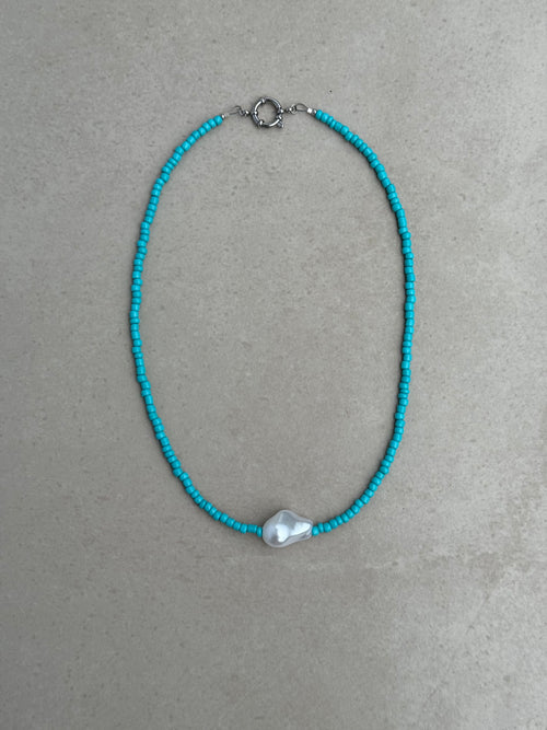 Aurora Necklace Long Blue