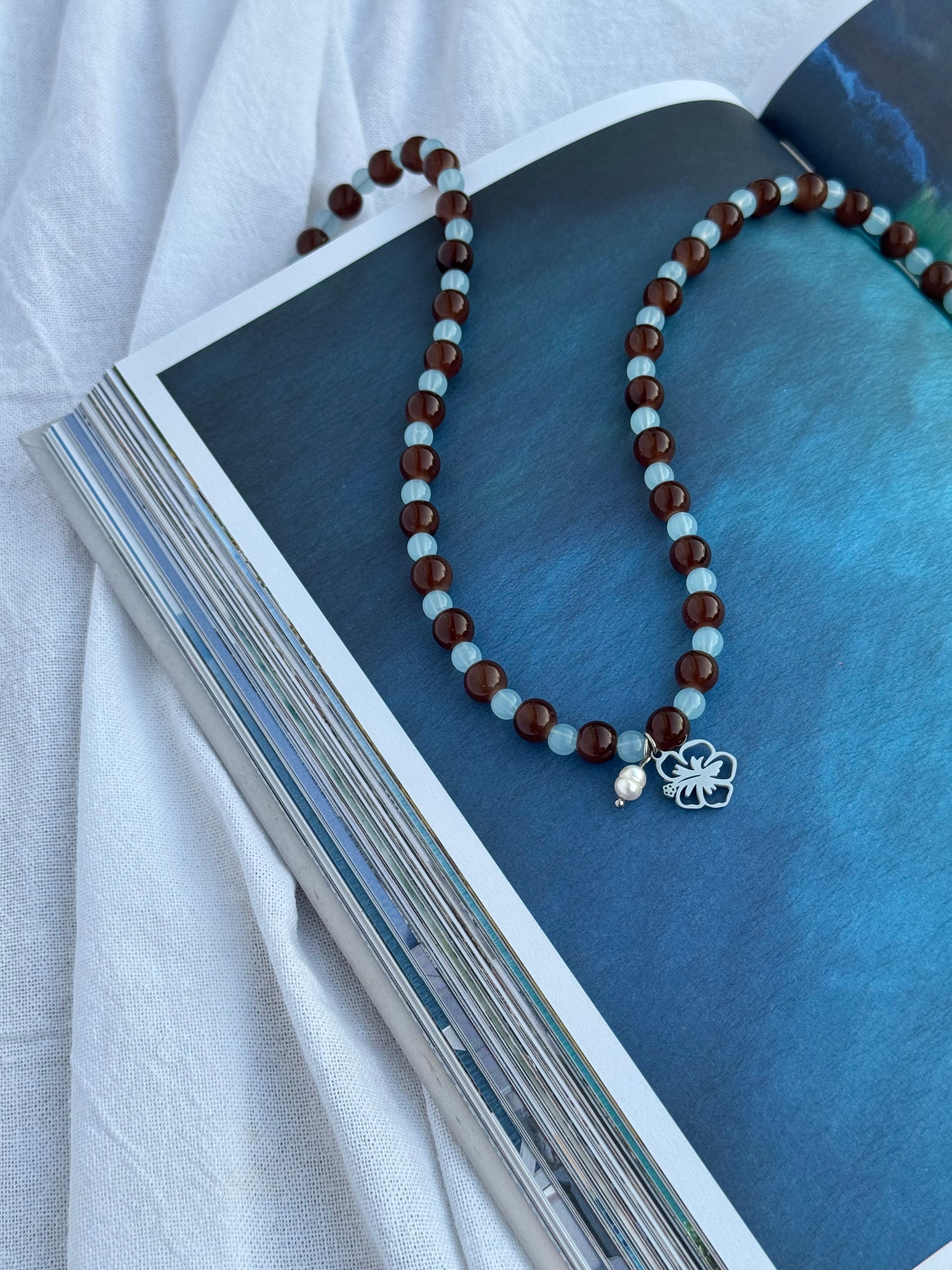 Blue Crush Necklace - Silver
