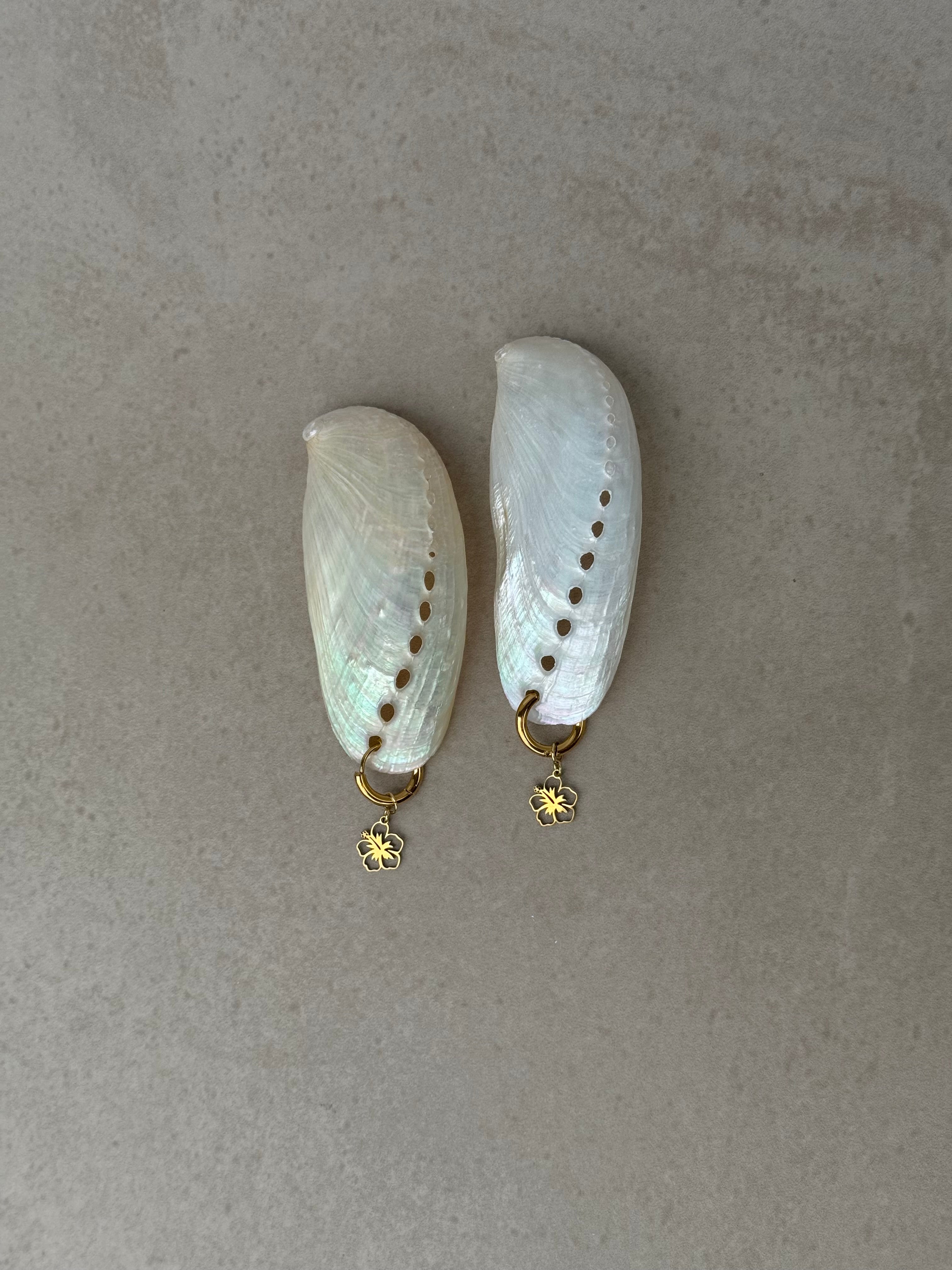 Petite Hibiscus Hoops