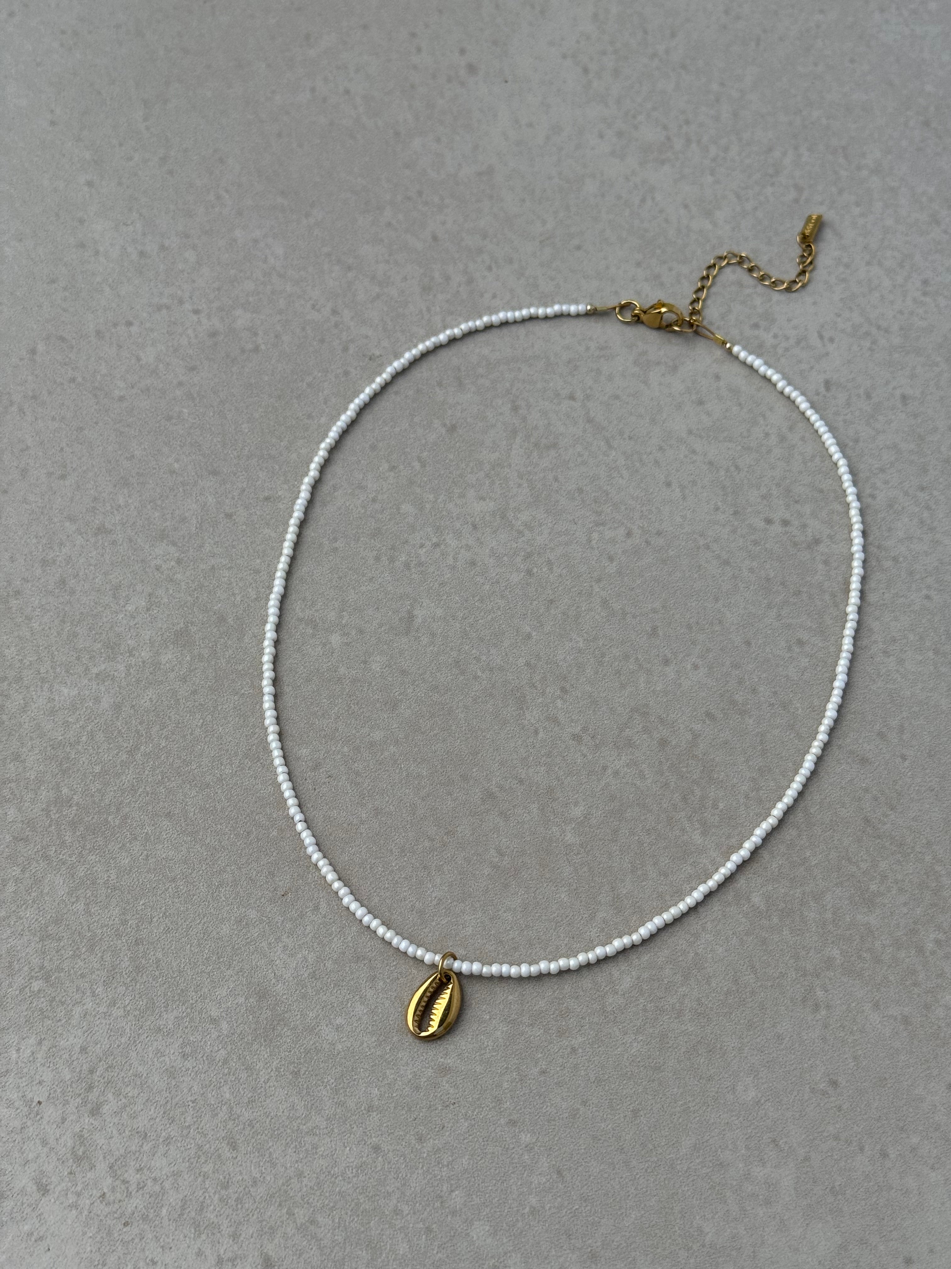 Seafoam Necklace Cowrie