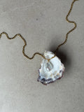 Ellery gold figaro chain necklace with baroque firetail pearl pendant, handmade by Salty Gypsy
